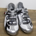 Diadora Pro Racer 3 Silver Black White Cycling Shoes Men s Size Usa 8 5 Euro 42