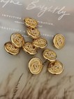 Lot Of 10 18mm Designer Button Chanel Button Replacement Button Gold Tone 
