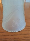 Glass Vintage Lamp Light Shade Frosted Embossed Flowers Hobnail Bead 5 75  Bell
