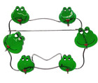Vtg Y2k Green Lucite Frog Picture Frame Chrome Metal Heart Lips Whimsical 4x6