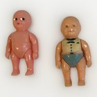 2 Vintage Renwal 2 25  Jointed Hard Plastic Baby Doll Dollhouse Dolls