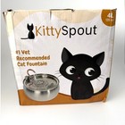Kittyspout Stainless Steel Cat Water Fountain 4l 135oz Silent Pump Euc No Flaws