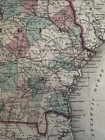 Georgia   Alabama Very Detailed Counties 1870 Johnson Large Hand Colored Map