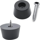 24pcs Round Rubber Feet Bumpers With Screws     Non-slip Rubber Pads  Black