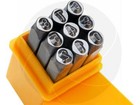 Steel Punch Number Stamp Die Set Metal Steel Tool Numbers 0-9 9 Pieces Set 3mm