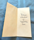 Vintage Unused Unbranded Mid Century Christmas Greeting Card Street Lantern