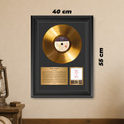 Gold Plated Pink Floyd Vinyl Record Framed Display Music Memorabilia Gift