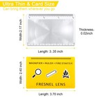 Pocket Magnifying Glass Fresnel Lens Credit Card Size Transparent Set 20p