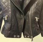 Urban Republic Girls Moto Biker Jacket Faux Leather Faux Fur Collar 5-6y Lined