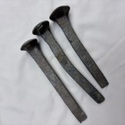 Lot Of 3 Pre-1890 Handmade Rusted Iron Cut square Nails W  Large Heads -   178 