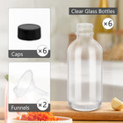4oz Small Glass Bottles With Lids And Funnels  120ml Boston Round Glass Bottles 