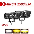 2x Led Work Light Pods Spot Driving Fog Lamp Yellow White For Atv Suv Utv 4 inch