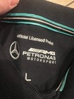 Mercedes Shirt Mens Large Amg Petronas Formula One Team Polo Black Grey F1 Golf