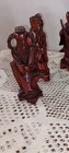 Vintage Chinese Hand-carved Figures Set Of 7