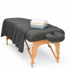 Healthy You Microfiber Massage Table Sheets 3pc Set Gray Spa Face Cover