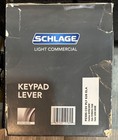 New Schlage Keypad Entry Door Lever Fe595 Csv Ply 626 Ela-satin Chrome-read