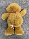 Vintage Dakin Brown Tan Teddy Bear 11    Plush Red Bow