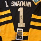 Autographed signed Jeremy Swayman Boston Bruins Hockey Jersey Jsa Coa