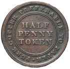 Ns-21a3 Nova Scotia 1813 Half Penny Token Pure Copper Preferable  23715