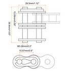 8pcs  50-2 Double Roller Chain Connecting Links 15 875mm Pitch Chain Master Link
