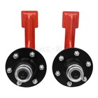 Pair Shipping Container Wheels 6x5 5 Lug Wheels Kit With Ratchet Strap New