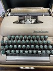 Vintage Smith-corona Clipper Portable Typewriter Green Keys W  Case Mid-century