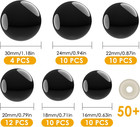 50 Pcs Large Black Safety Eyes 16   30mm For Amigurumi Crochet Dolls   Teddy Bears