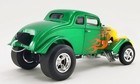 New Acme 1 18 Scale Rat Fink 1933 Gasser Dragster  green With Flames  A1800917