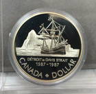 1987 Canada Silver Dollar Proof   400th Anniversary Of Davis Exploration