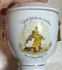 Antique Holly Hobbie Porcelain Urn Lidded Jar Mcm Victorian Home Decor