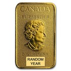 Canada 1 10 Oz Gold  25 Bar Bu Random Year
