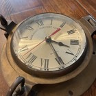 Vintage Solid Brass Nautical Quartz Accuracy Port Hole Clock With Brass Screws