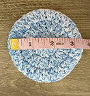 Set Of 7 Crochet Handmade Round Dish Cloths 100  Cotton Color Denim Splash