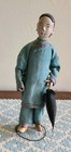 Rare 8 5  Antique Chinese Child Doll - Carved Wood   Parasol - 1900 s