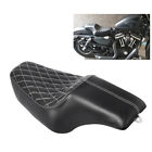 Motorcycle Driver Passenger Two Up Seat Black For Harley Sportster Xl883 48 1200