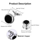 8 Pcs Mens Classic Black Silver Match Suit Tuxedo Shirts Cufflinks And Studs Set