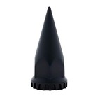 10548b - Wheel Lug Nut Cover - 33mm X 4 75  Black Spike Nut Cover With Flange