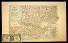 Southern France Map Of The French Riviera Marseille Lyon Large Vintage 1920s
