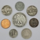 Vintage U s  Coin Collection-mixed Lot With 3 Silver And 100 Year Old Coins
