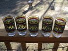 Five Vintage Arby s Stained Glass Drinking Glasses Tumblers
