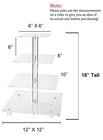 Jusalpha   Large 4 Tier Square 4 With Rod Feet  Tall Version  Clear