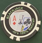    blackjack 21    Casino Lucky Fantasy Chip - Table Game    las Vegas    Custom Made