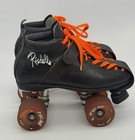 Riedell 126 Derby Roller Skates Size 6 Pulse Wheels Black Leather Great Cond 