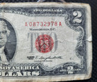 Us 2 Dollar Bill Series 1963 Bank Note John Kennedy Lyndon Johnson