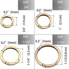 Loosco Metal O Ring For Purse Strap  4 Pcs Spring Rings For Handbag   Keys gold
