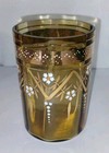 Souvenir Glass Tumbler Enameled And Gilded Vintage