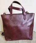 Madewell The Zip Top Transport Crossbody Tote Dark Cabernet Leather  small 