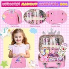 Kids Unicorn Makeup Kit Girls Washable Play Cosmetic Set Birthday Christmas Gift