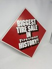 Vintage Advertising Firestone Tires Cardboard Sign 20    X 20    Rare