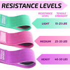 Exercise Workout Bands Resistance Bands For Women  3 Levels Booty Bands For Butt